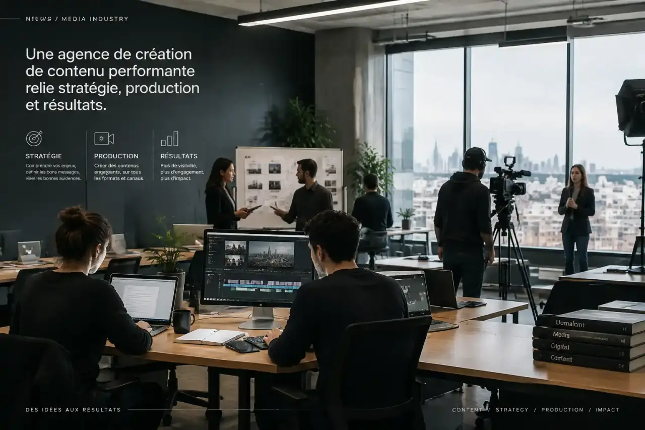 Une agence de création de contenu performante relie stratégie, production et résultats
