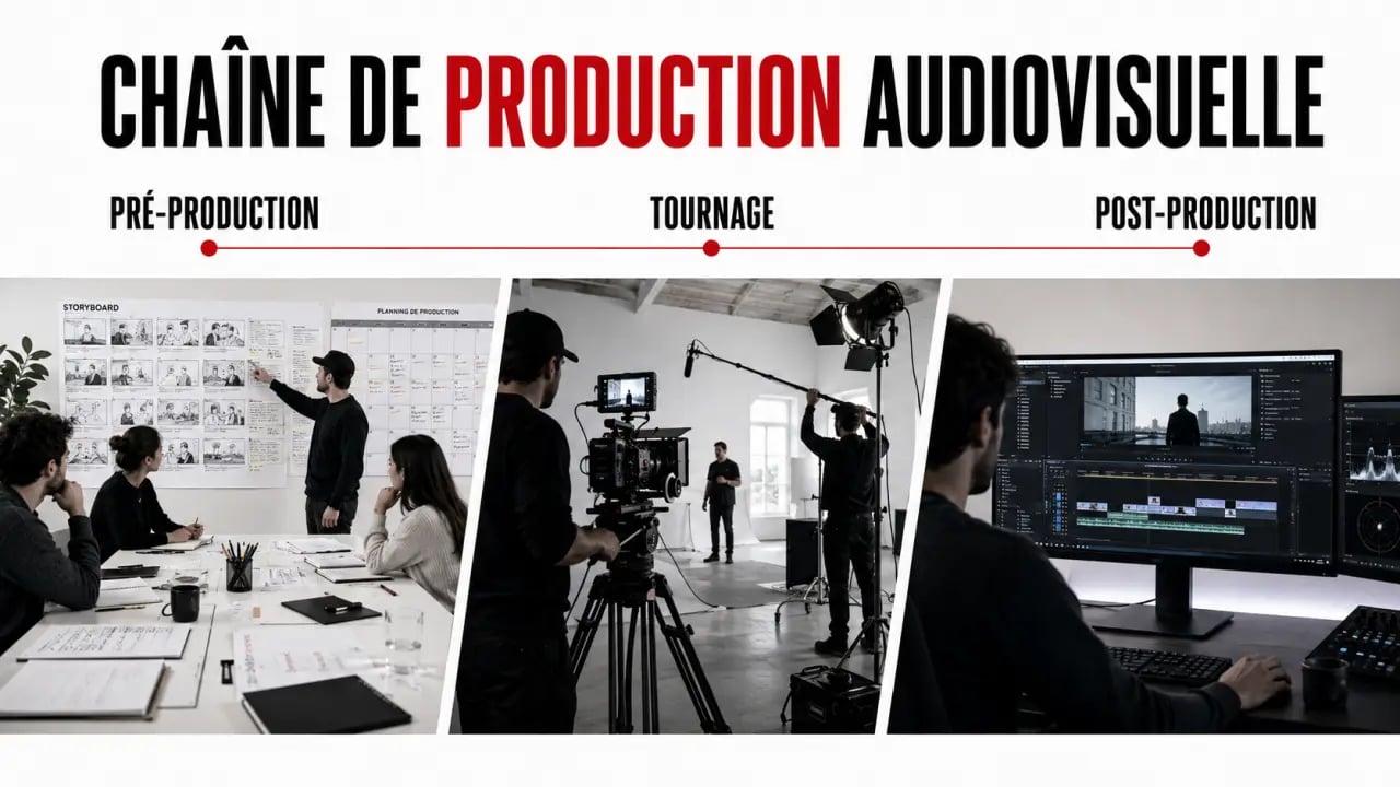 Production audiovisuelle : pré-production, tournage et post-production
