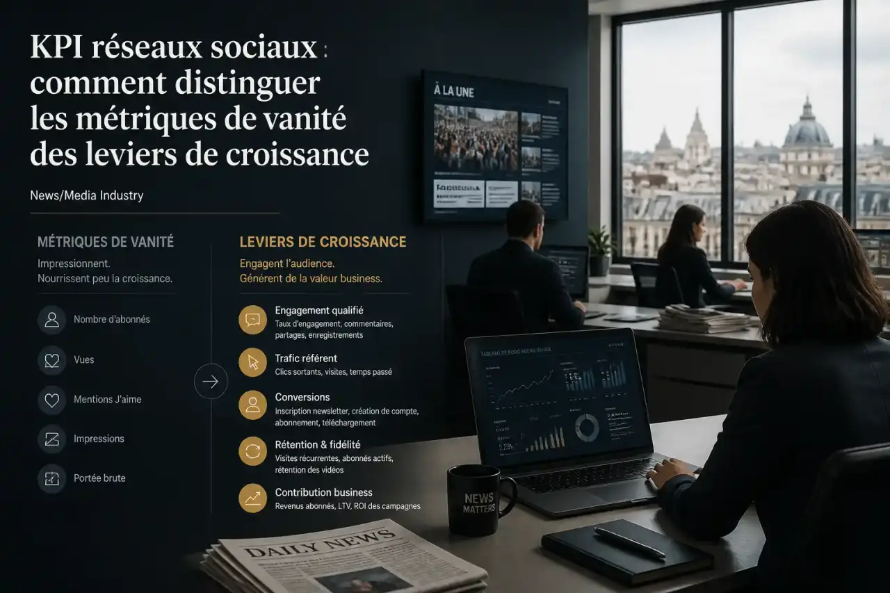 KPI réseaux sociaux : comment distinguer les métriques de vanité des leviers de croissance