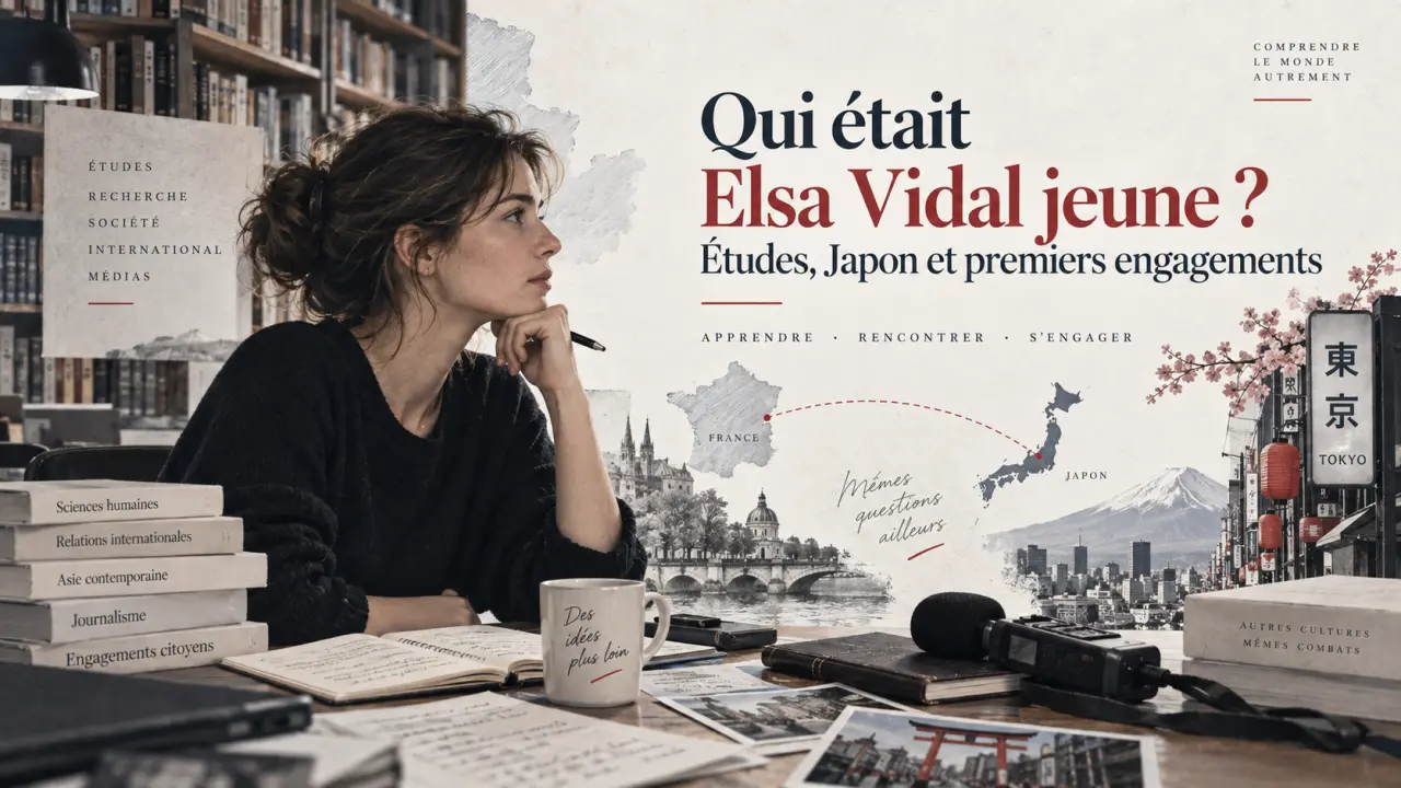 Qui était Elsa Vidal jeune ? Études, Japon et premiers engagements